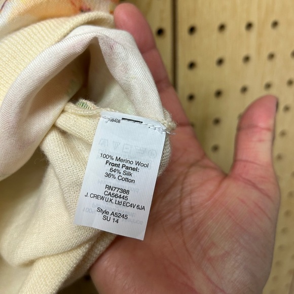 - J.Crew Merino Wool Floral Top - Picture 4 of 6